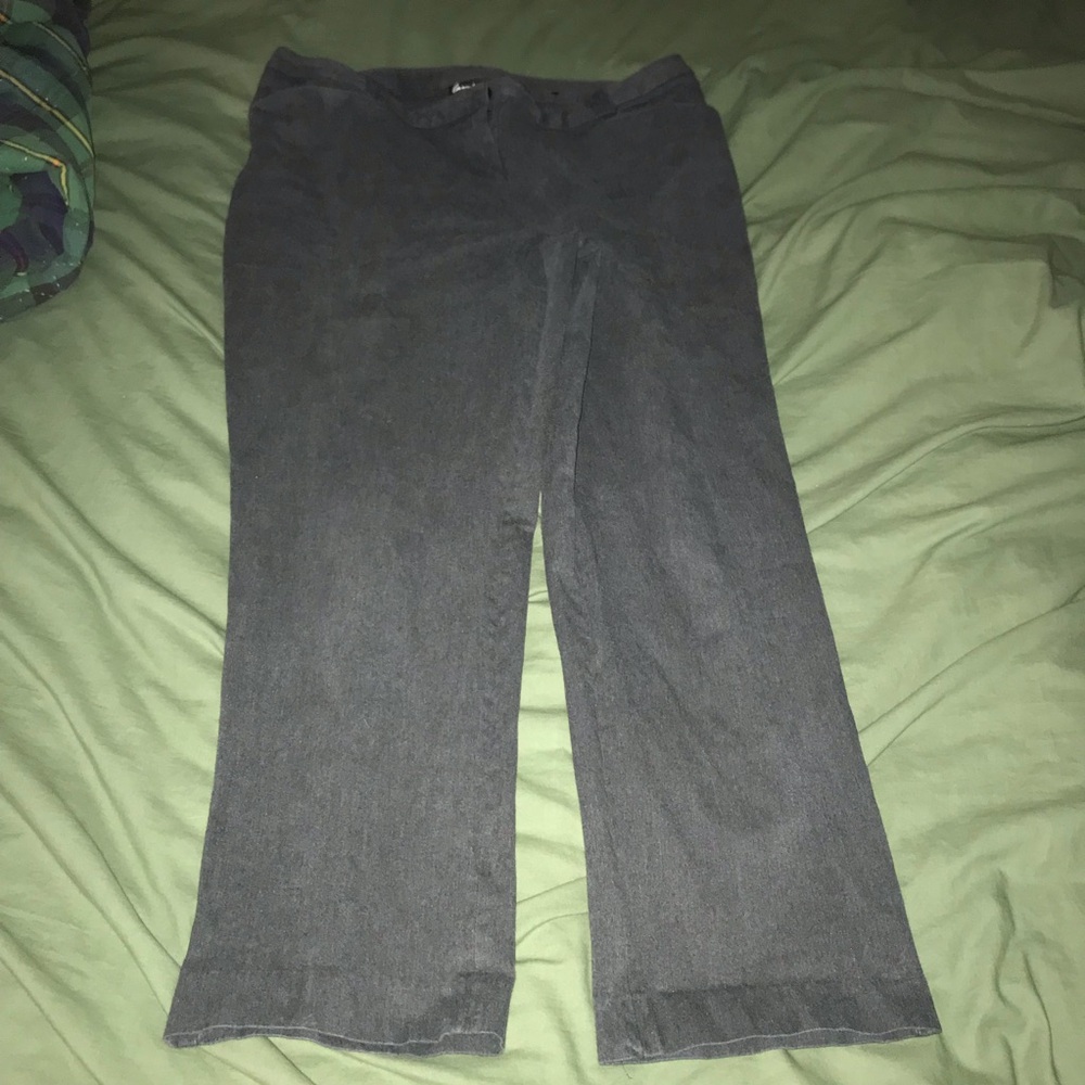 Lane Bryant 18 grey trousers soft and stretchy 28” inseam